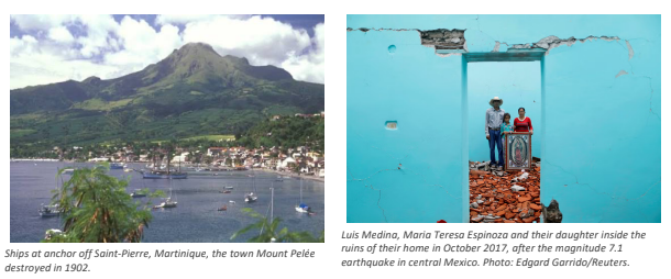 Gazing at Disaster Martinique and Mexico City views