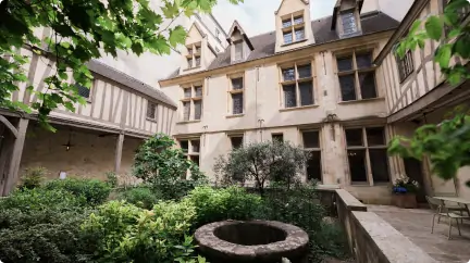 Old building with a courtyard