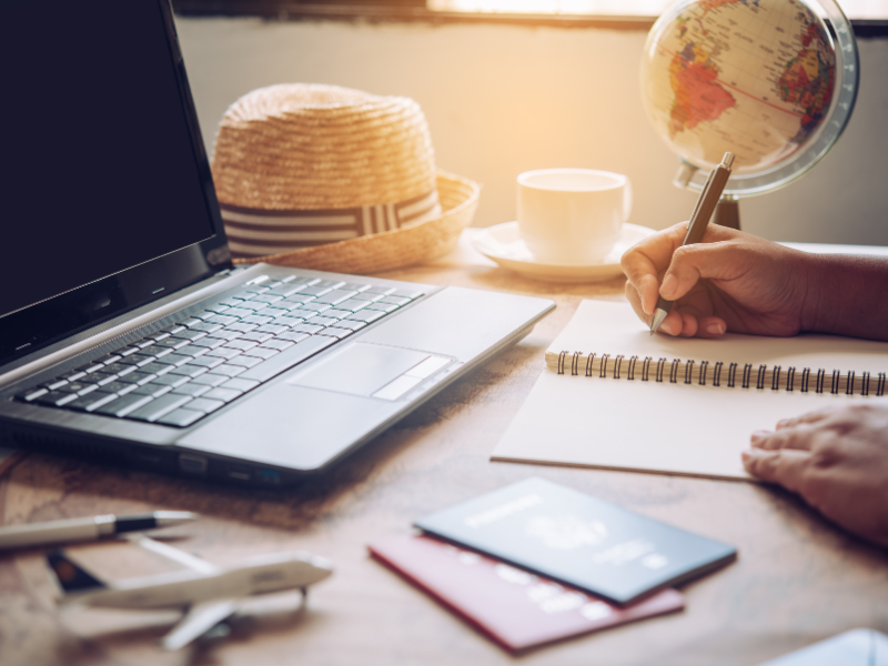 laptop on desk