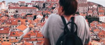 Girl looking at city