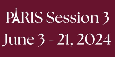 Paris Session 3, June 3-21, 2024